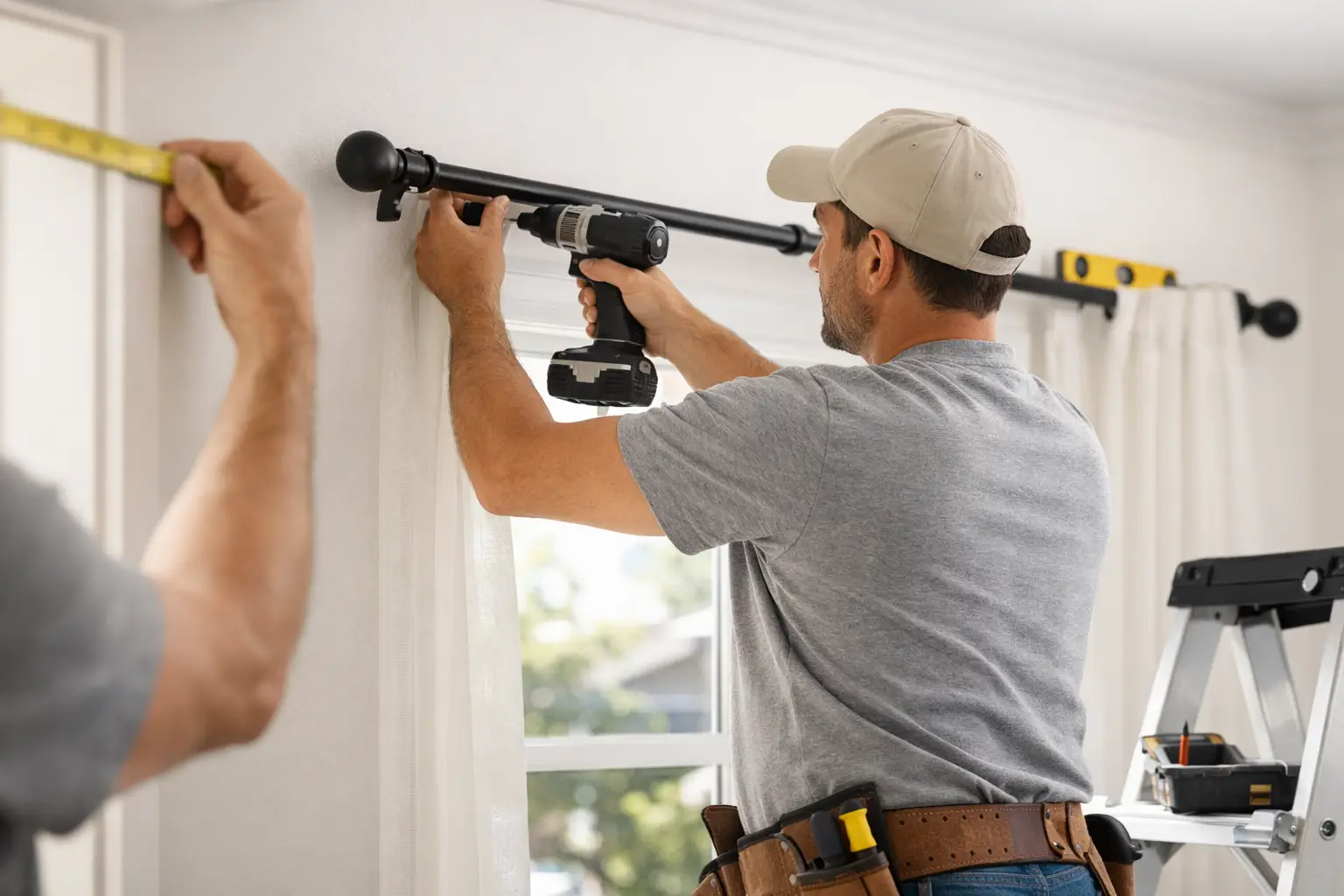 How to Hang Curtain Rods the Right Way