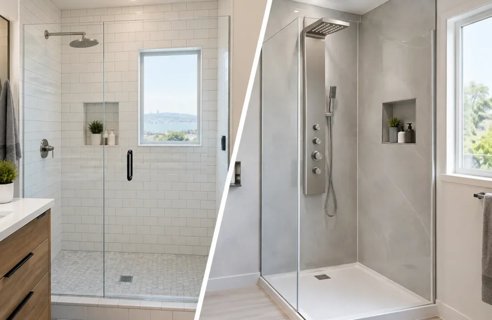 Tile Versus Shower Panels for Bay Area Baths