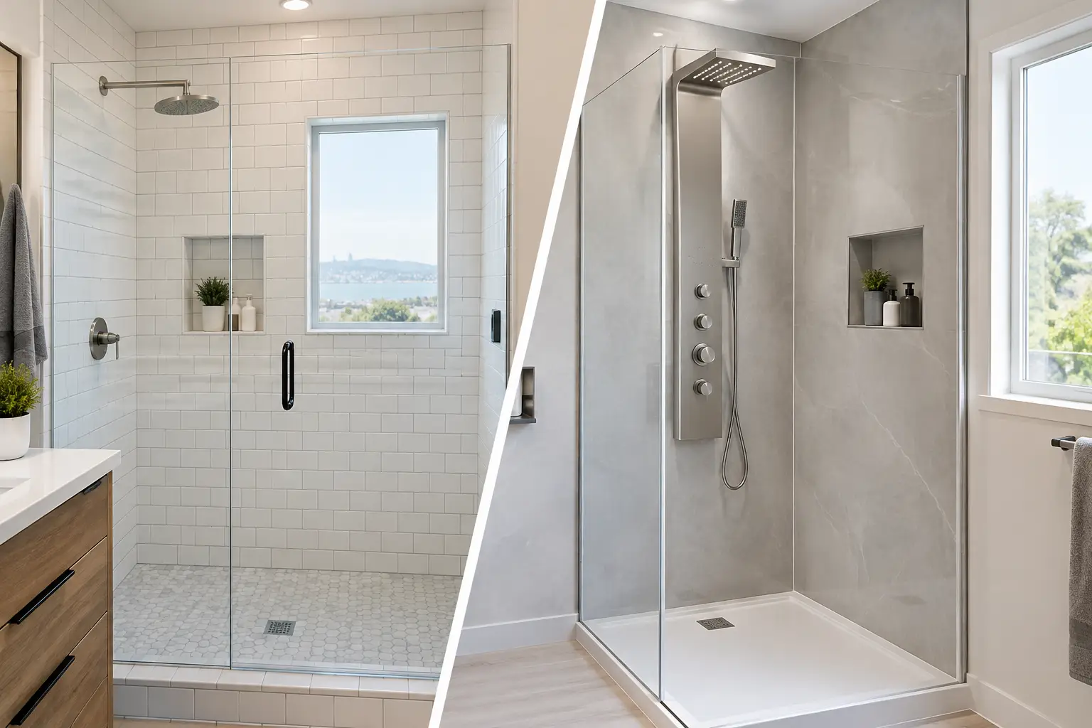 Tile Versus Shower Panels for Bay Area Baths